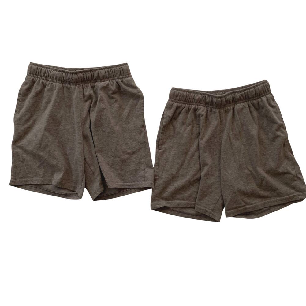 Cat & Jack Little Boys Sz 8 Medium Heather Gray Shorts Jersey Knit Comfort Soft